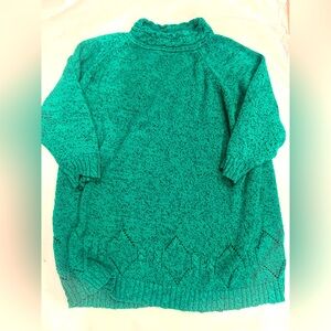 90s Oversized Vintage Holiday Fall Winter Medium Emerald Long Sweater